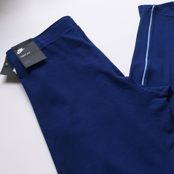 Nike Royal Blue Women's Pinstripe Workout Leggings Sz Small - Picture 4 of 9